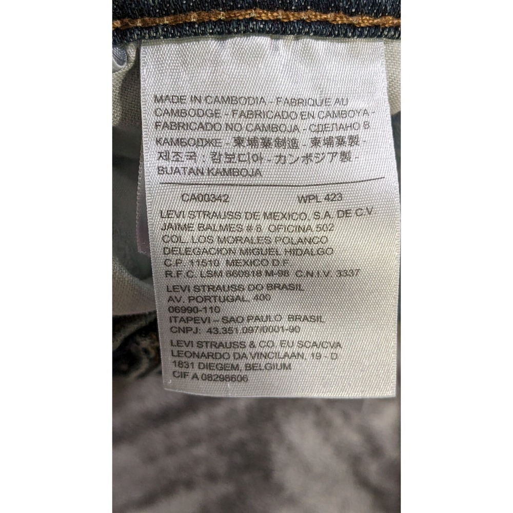 Levis 505 33 x 33 Regular Straight Denim Stone Jeans Textured Stripe Y2K Style - Picture 11 of 13